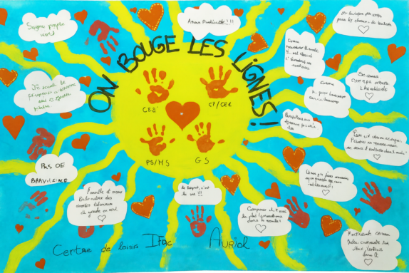 Une fresque collective pour le Téléthon : “On bouge les lignes !”