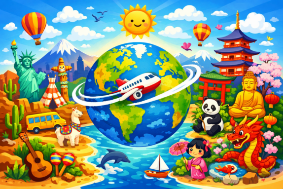 EN ROUTE POUR LE TOUR DU MONDE – Programmes Mercredis 2025/26 – Période 3 Janvier/Février 2026