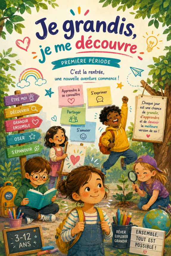 JE GRANDIS, JE ME DÉCOUVRE – Programmes Mercredis 2026/27 – Période 1 Septembre/Octobre 2026